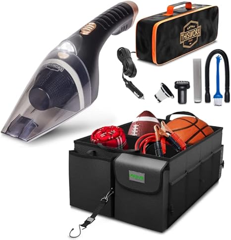 ThisWorx Car Vacuum + Drive Auto Trunk Organizer Bundle